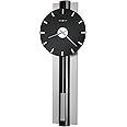 Howard Miller Crystal Falls Wall Clock II, Quartz Movement Battery-Powered Analog Display Rectangular Pendulum, Decorative Sturdy Frame Nickel Finish Wall Mount Perfect Alarm Clock for Home Decor
