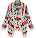 VIISHOW Women's Knitted Cardigan Aztec Long Sleeve Striped Cardigans