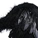 niceEshop(TM) Angel Feathers Wings Costume Fairy Fancy Ball for Halloween Christmas Holiday Party, Black, 18x14''
