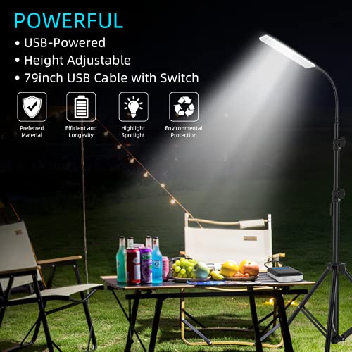 SUDISER Camping Light Lantern Outdoor, 5V Tripod Portable Outdoor Led Work Light, Powered by Power Bank Camping Lamp for Emergency Light, Tent Light, BBQ, Night Fishing（2022 Early Release ）