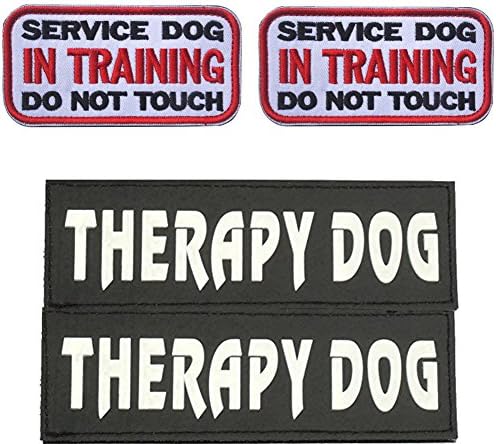 Homiego Service Dog Working Do Not Touch Military Tactical Morale Badge Hook &amp; Loop Fastener Patch (Therapy Dog)