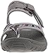 Skechers Women's Reggae-Sparkle Swag-Toe Thong Sandal with Webbing, Grey, 8 M US
