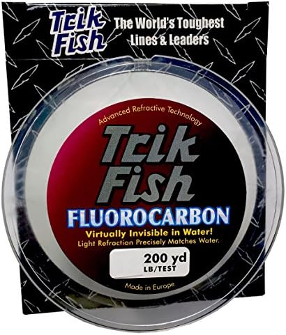 Trik Fish Fluorocarbon Fishing Line, Clear, 4 lb x 200 yd