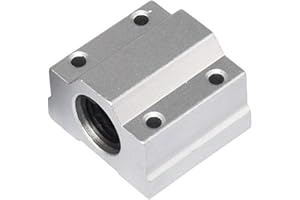 COMOK Silver Tone 20mm Inner Diameter Aluminium Alloy Linear Ball Roller Bearing Sliding Block