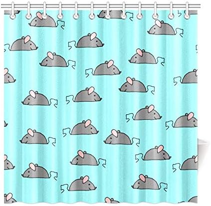 N\A Home Decor Vorhang-Sets für Badezimmer Clever Happy Mouse Mäuse