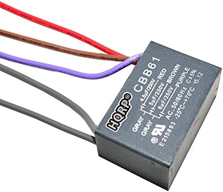 HQRP Capacitor compatible with Harbor Breeze Ceiling Fan 4.5uf+5uf+6uf 5-Wire: Home & Kitchen