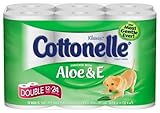 Kleenex Cottonelle Aloe & E Double Toilet Paper, 260-Sheet Double Rolls, 12-Count Packs (Pack of 4)