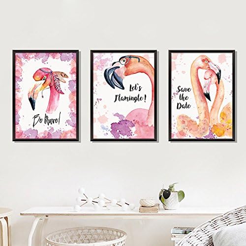 Pink Triplical Triplex Flamingo vinyl Wall Sticker Decal for Home Living Room Bedroom Kitchen Decor 35cm x 45cm Like Frame Pictures - Image 4