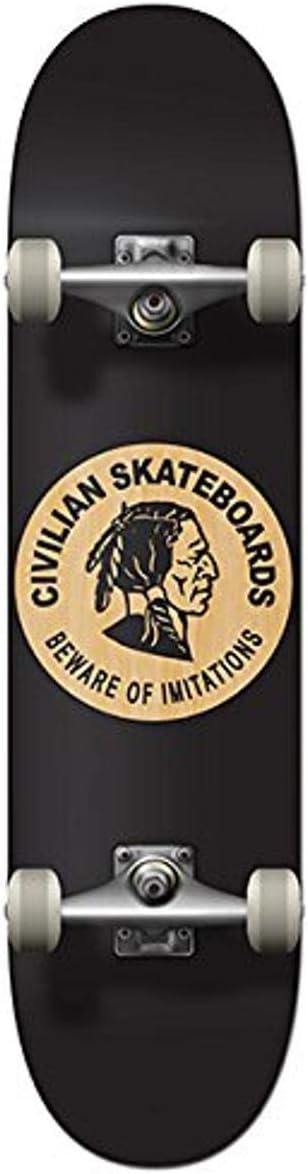 CIVILIAN SKATEBOARDS Wooden Nickel Series Indian Skateboard Complete 7.75" Made in California