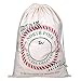 TGS Gems Extra Large Cotton Santa Bag with Drawstring Tie Closure | 39 x 27 Santa Sack, Stocking Stuffers (1 PC)