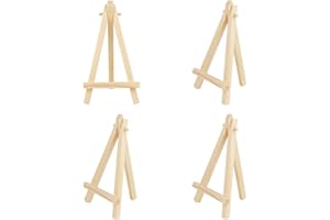 TKYPZY 4 Pack Easel Display Stand Mini Wood Display Easels for Painting Artist Tabletop Holder Mini Wooden Easels for Photos Art Crafts Natural Wood Easels for Small Canvases Displaying