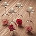 Flickering Flameless Candles - 12 Romantic Battery Operated Candle, Decorative LED Powered Tea Lights W/ Unscented Fake Rose Petals Bulk, Realistic Electric Window Votives, Tealight Holders & Lantern