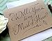 5 Pack - Will You Be My Bridesmaid Cards (4), Maid of Honor Card (1) - Assortment Pack of 5 - Kraft Rustic Wedding Party Cards