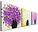 Mon Art-Watercolor Pink Flower Oil Painting Hand Painted 3D Picture Wall Art for Bedroom Living Room Handmade Drawing Artwork Modern Decoration Home Decor,16