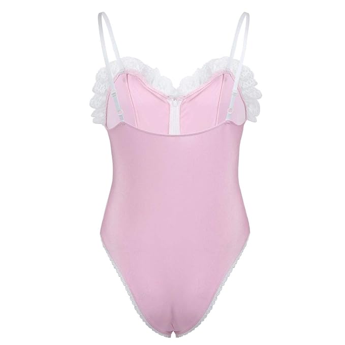 iEFiEL M/&auml;nner Sissy Dessous Unterw/&auml;sche Satin Lingerie Herren Body Bodysuit Overall Unterhemd Reizw/&auml;sche Crossdressing Kost/&uuml;m M-XL