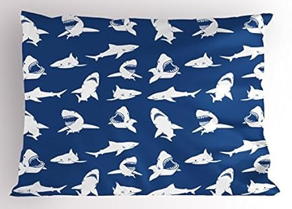 Amazon Com Tina R Shark Pillow Sham Shark Pattern With Various