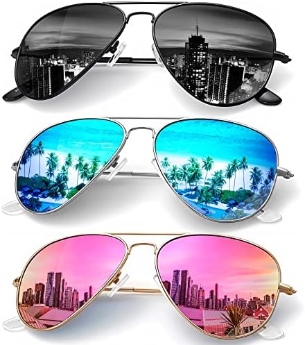 Amazon.com: Joopin 3 Pack Polarized Aviation Sunglasses for  display picture 3