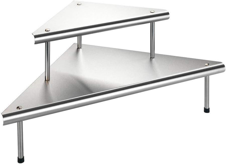Wenko 2045030500 Kuchen Eckregal Massivo Duo Mit 2 Ablagen Edelstahl Rostfrei 48 5 X 31 X 48 5 Cm Silber Amazon De Kuche Haushalt