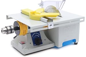 FXEIPOL Jewelry Lapidary Equipment 1.18Inch Cutting Depth DIY Jewelry Lapidary Saw Mini Table Saw Rock Bench Polisher Machine