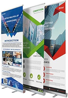 Klvied 33 X 79 Retractable Roll Up Banner Stand Heavy Duty