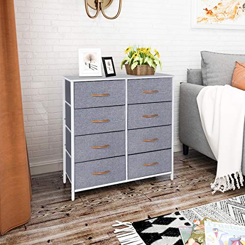 Kamiler Dresser with 8 Drawers,4Tier Wide Chests of Drawers,Tall