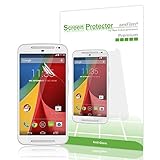 Moto G 2nd Gen Screen Protector, amFilm® Anti-Glare/Anti-Fingerprint Screen Protector for Motorola G 2nd Generation 2014 (3-Pack) [Lifetime Warranty]