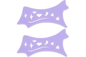 Eyeshadow Stencil Template Silicone Set Precise Makeup Application Guide Eye Tool for Various Styles (Purple)