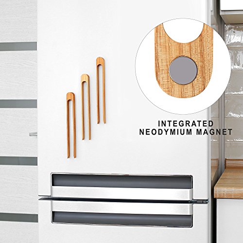 Mr.Art Wood Wooden Toaster Kitchen Tongs (Pack of 2), 8.7" Length Made in Europe, 100