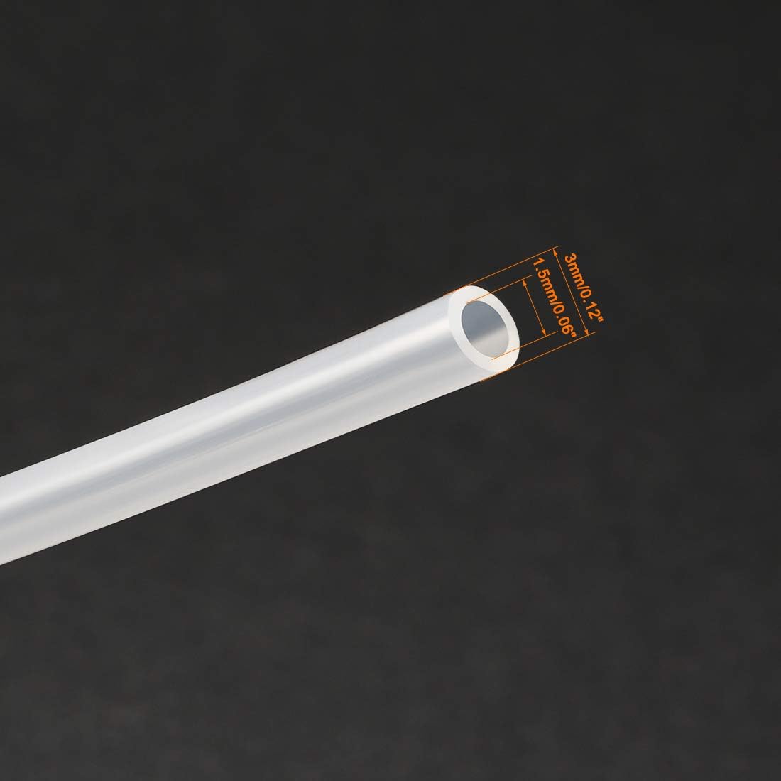 Sourcingmap Silicone Tube 1.5mm ID X 3mm OD 32.8ft Flexible Silicone Rubber Tubing Water Air Hose Pipe Transparent for Pump Transfer - Image 3