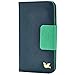 HILDA Galaxy S5 Case, Wallet Case,PU Leather Case,Credit Card Holder,Flip Cover Skin,Galaxy SV I9600[Blue]