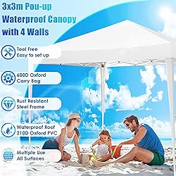 COBIZI Pop Up Canopy Tent Party Tents for Parties