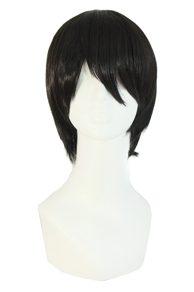 MapofBeauty Fashion Men's Short Straight Wig (Black) — image 1