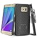 TILL for Galaxy S6 Case, TILL [Thin Design] Holster Locking Belt Swivel Clip Non-Slip Texture Hard Shell [Built-in Kickstand] Combo Case Defender Cover for Samsung Galaxy S6 G9200 GS6 [Black]