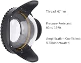 Starbea Sea Frogs 67mm Fisheye Wide Angle Lens Dome Port 60m Waterproof view 3