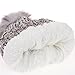 Ypser Women's Winter Slouchy Knitted Hat Cable Faux Fur Pom Beanie Hat, Grey, One Size