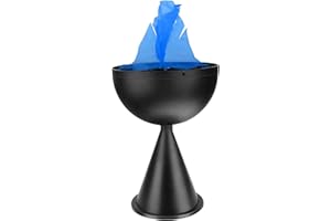 GULI Halloween 3W Prop LED Fake Fire Flame Effect Lamp Torch Night Light Artificial 3D Campfire Lamp for Christmas Festival Event Party Club Decor(15.7inches-Stand Blue Flame Light)