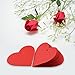 WXJ13 200 Pieces 2.75 Inch Heart Shape Paper Cutouts Valentine Heart Confetti Thin Blank Paper Tags for Valentine's Day Party Wedding Decorations (Multicolored)