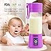 Portable Blender for Shakes and Smoothies, OBERLY 16oz Cordless Personal Travel Small Blender for Protein with USB Rechargeable Battery, Stainless Steel Blades, Mini Travel Bottle, On the Go