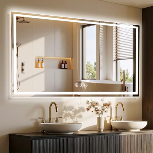 LED Bathroom Mirror Anti-Fog Backlit Front Lit