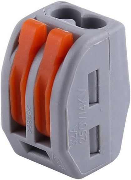 20Pcs 2/3/5 Way Spring Terminal Block Reusable Electric Cable Wire Connector (2 ways): Home Improvement