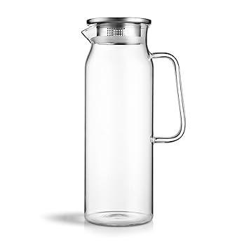 Amazon Co Jp Oneisall 1 7l 冷水筒 ガラスポット 母の日のギフト