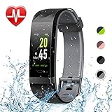 Letsfit Fitness Tracker Color Screen HR, Heart Rate Monitor Watch, IP68 Waterproof Activity Tracker, Step Counter, Bluetooth Sleep Monitor, 14 Sport Modes, Pedometer Watch for Men Women Kids