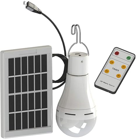 linterna recargable con panel solar