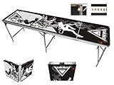 8' Folding Beer Pong Table with Bottle Opener, Ball Rack and 6 Pong Balls - Sexy Design - By Red Cup Pong