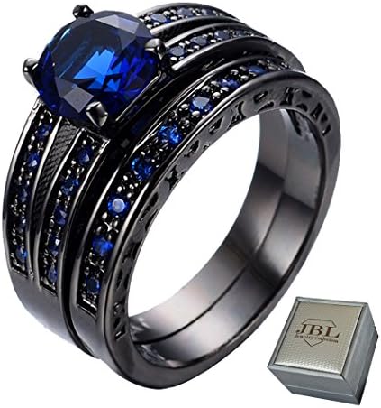 JBL Jewelry Collection Women's Gold Filled Wedding Ring, Size 6 Blue