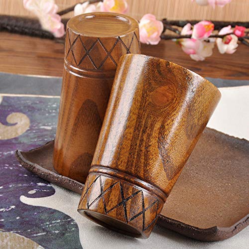 image for Connia Wooden Cup Bottle Log Color Handmade Natural Wood 175ml Hand Cu