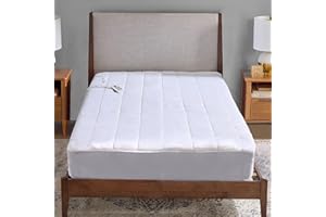 Therapedic Heated Mattress Pad – Plug-in Bed Warmer with Dual Controllers, 10 Heat Settings, Adjustable Timer, Machine Washab