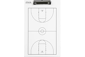 GSM BRANDS Dry Erase Basketball Clipboard for Coaches Double Sided Board, Sports Coaching (Large 14.5 x 9.5)