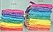 2 Ply 11x12 Inches Natural Unbleached Birdseye Paperless Towel Set of 10 Assorted Blues and Greens