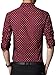 Neleus Men's Long Sleeve Button Down Casual Shirts,501# Burgundy & Red (Skull),L